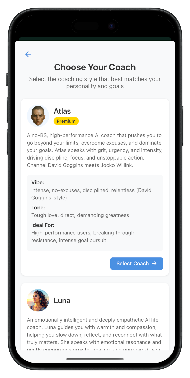 App AI Coach screenshot
